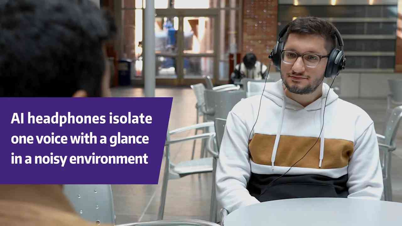 AI Headphones Let Wearer Listen to a Single Person in a Crowd, by Looking at Them Just Once