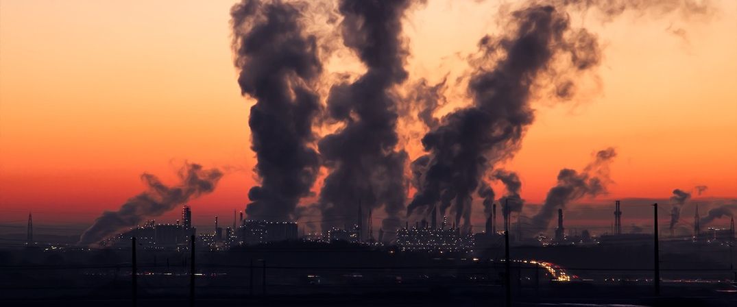 Image of smoke rising from factories