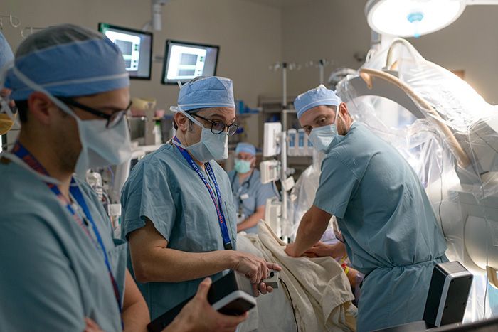 Surgeons in operating room