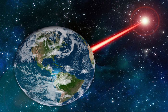 Laser beacon illustration