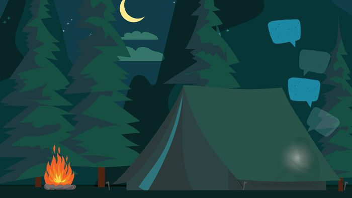 summer camp illustration