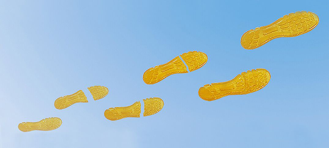Illustration of shoe prints