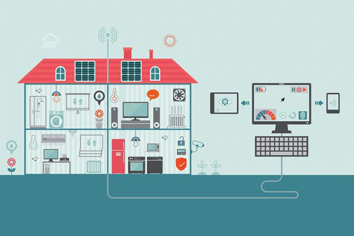 Illustration of smart house