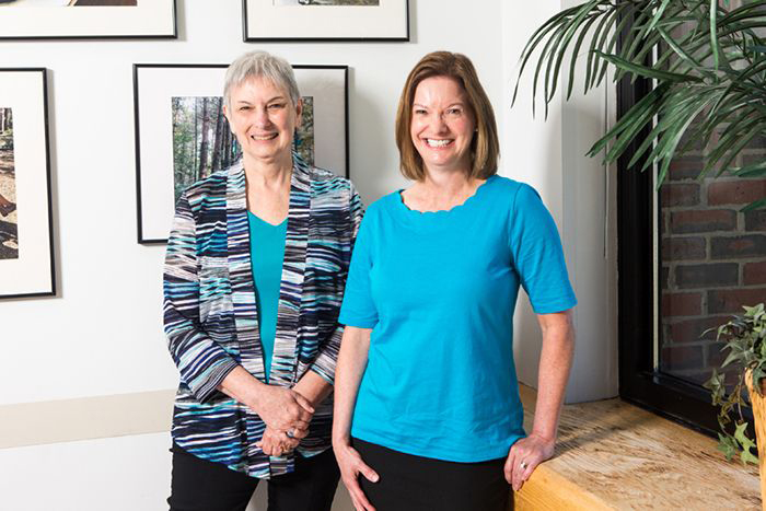 BU occupational therapy professors Wendy Coster and Gael Orsmond 