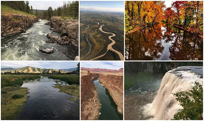 Collage of rivers