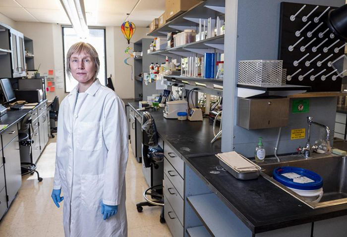 Corrie Detweiler in her lab at CU Boulder.