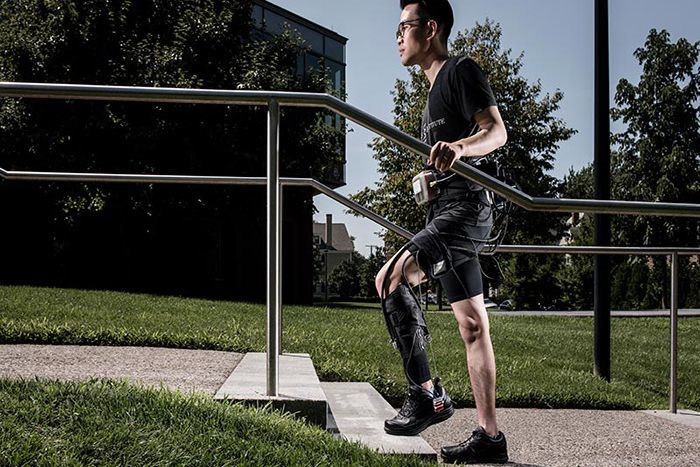 Photo of man using exosuit