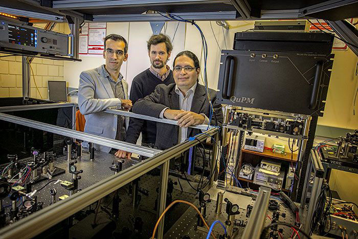 Mehdi Namazi; PhD student Mael Flament; and Eden Figueroa, PhD.