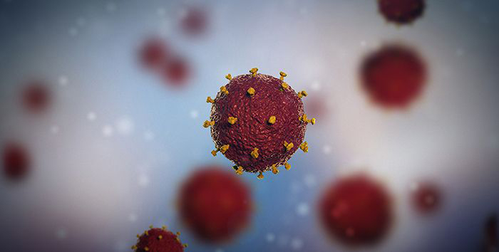 Artist's rendition of HIV virus.