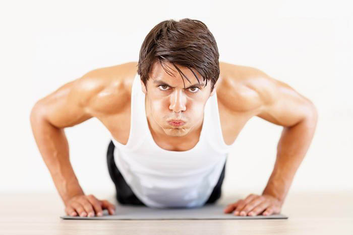 Image of man doing pushups