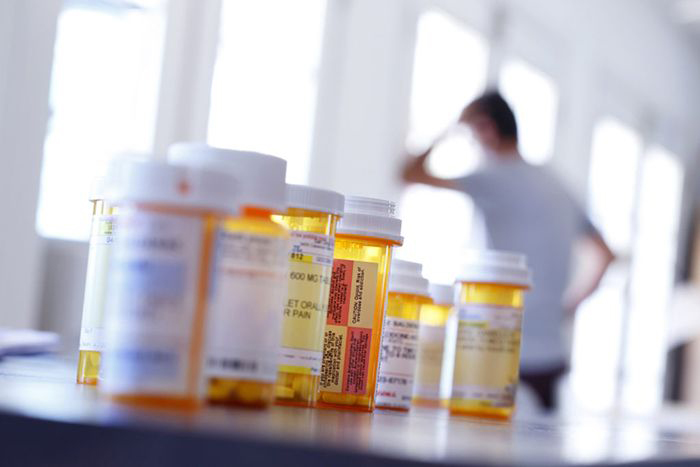 Opioids on a table