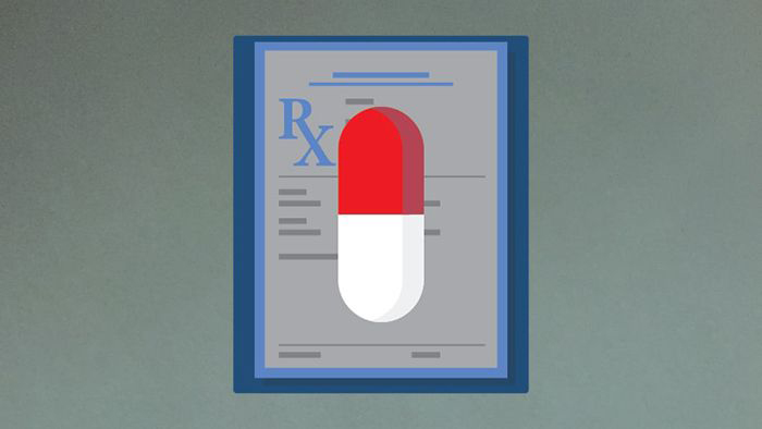 Illustration of an opioid pill