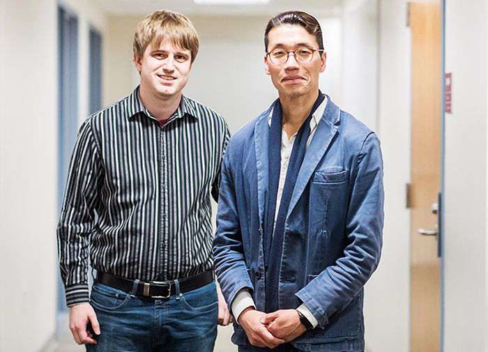 PhD student Jacob Harer (left) and research professor Peter Chin