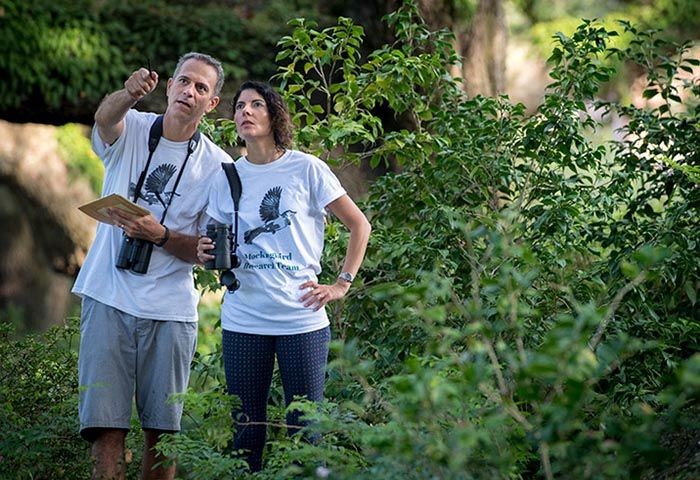 Photo of Tulane Researchers Jordan Karubian and Renata Ribeiro