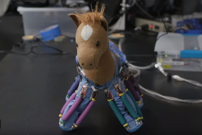 Stuff animal with robotic skin