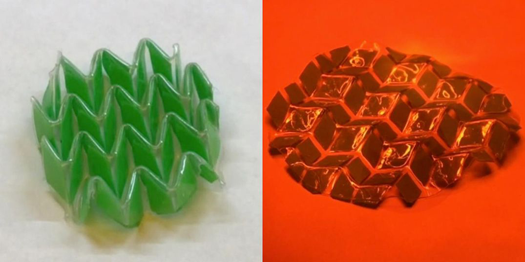 Controllable shape-shifting material