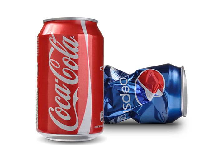 Photo of Coke and Pepsi cans