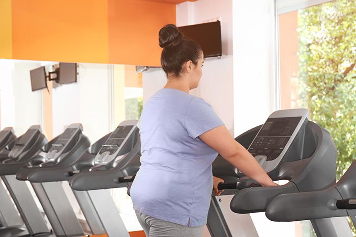 Woman on treadmill