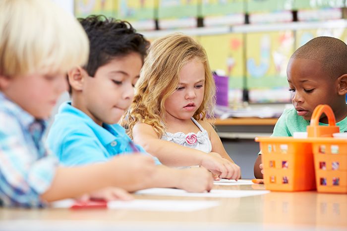 children in classroom