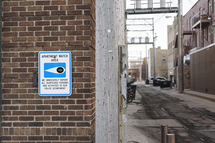 Apartment Watch sign