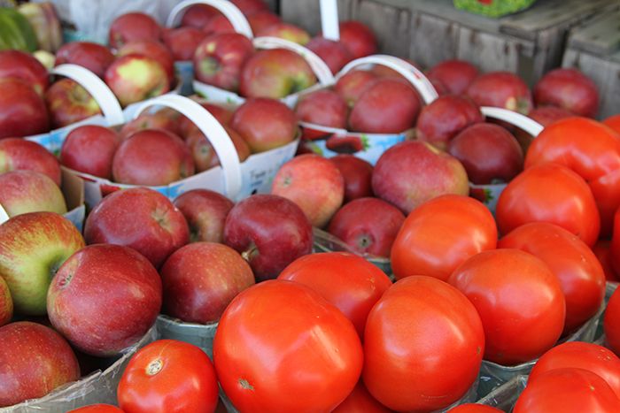 Apples and tomatoes