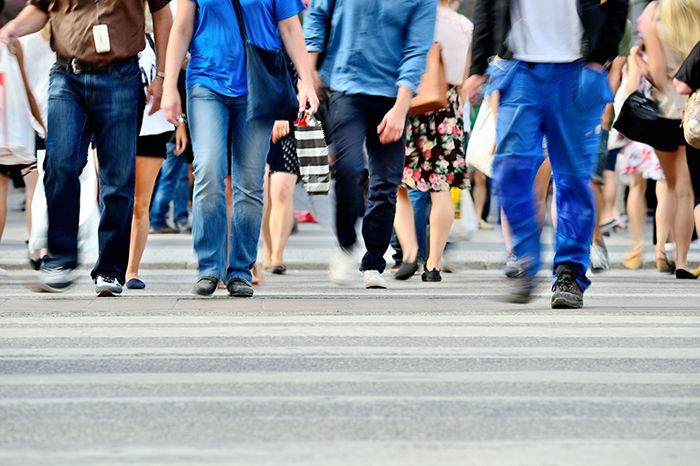 Image of people walking