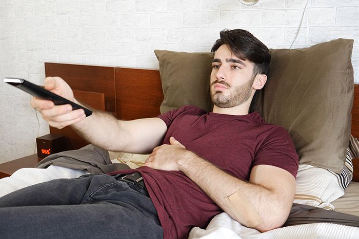 Man watching TV