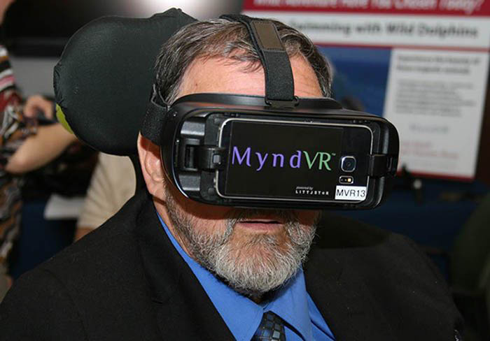 Albert Anderson, a Vietnam veteran, enjoys an immersive NASCAR experience.