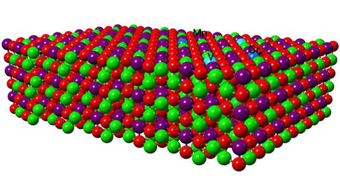 A schematic illustration of the battery's cathode structure