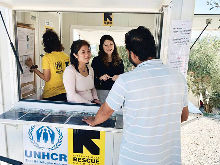 Mechanical engineering student Siena Applebaum and global health student Mia Poynor