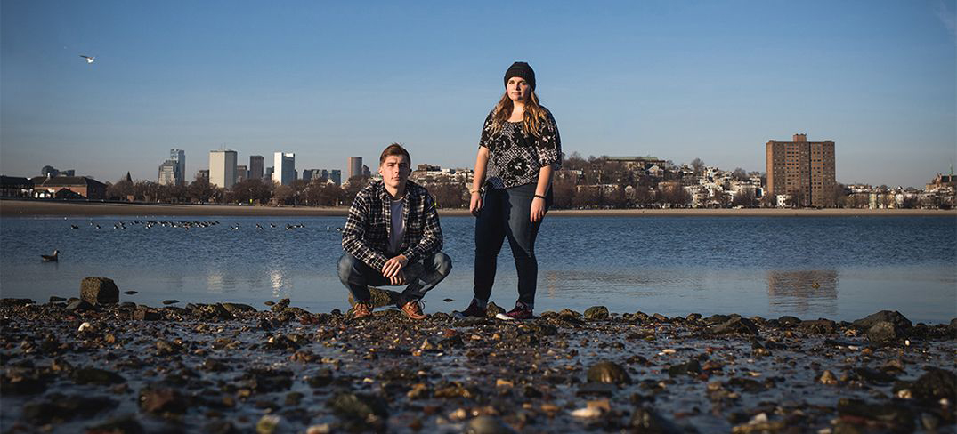 Boston University seniors Jacob Jaskiel and Hayley Goss.
