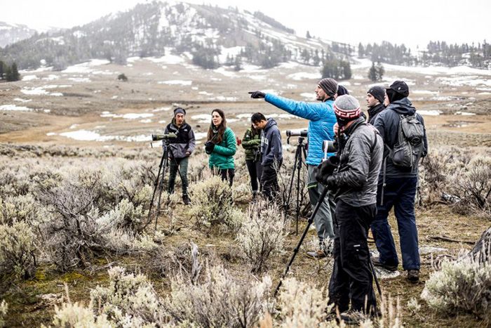 Research students in the field