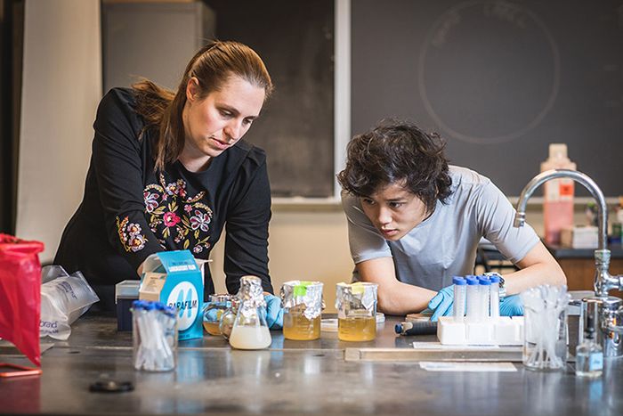 Sandra Buerger and her student Alexander Smith