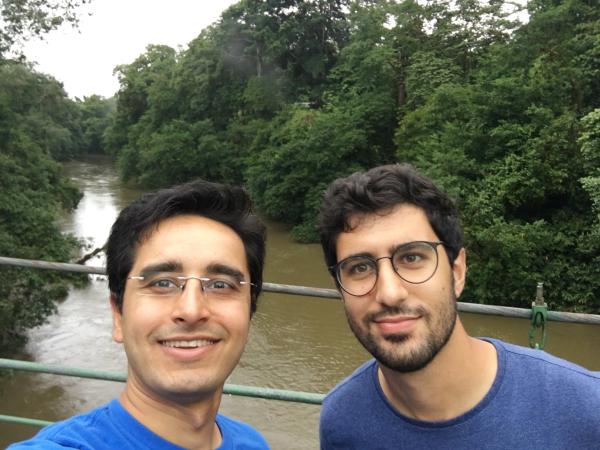 "Super-fast Insect Urination Powered by the Physics of Superpropulsion; Saad Bhamla (left) and Elio Challita."
