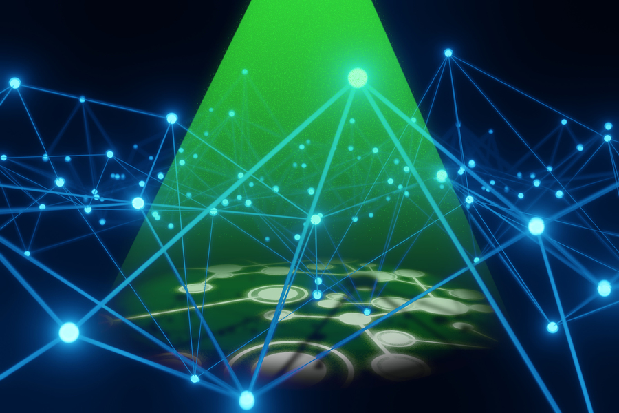"New Study from MIT Shows Language Models like GPT-3 Learn Quickly With Just Examples; Digital illustration of a neural network, Image: Jose-Luis Olivares, MIT"