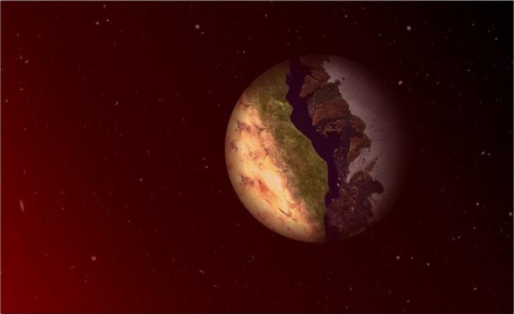 Terminator zones on distant exoplanets could harbor life, UC Irvine astronomers say; digital illustration of an exoplanet.