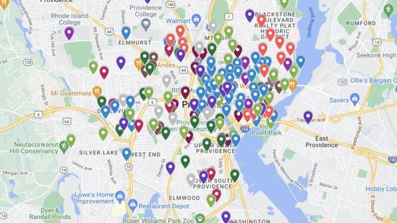 Brown students canvassed 180 city locations to collect 5-minute noise readings, day and night, using research-grade sound level meters.