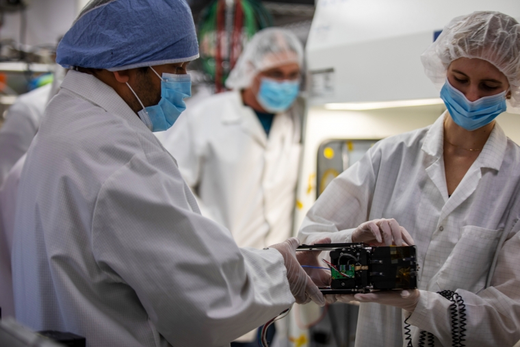 "Student-built satellite uses 'beach ball' for an antenna"
