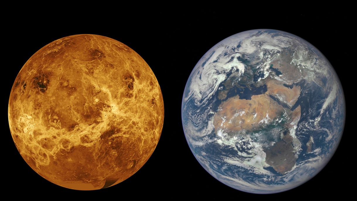 Researchers propose a list of Venus-like planets for James Webb Space Telescope to target; Picture of Venus & Mars