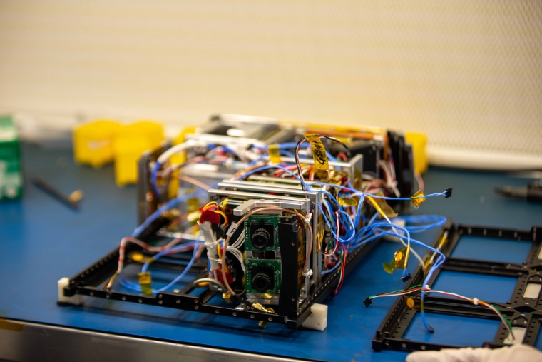 "Student-built satellite uses 'beach ball' for an antenna"