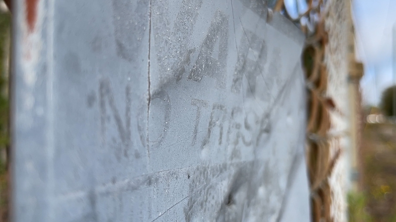 "Georgia Tech Helps Rebuild Former Pimento Capital of the World;A faded "No Trespassing" warning hangs on the locked fence of the now closed factory on Dromedary Street."