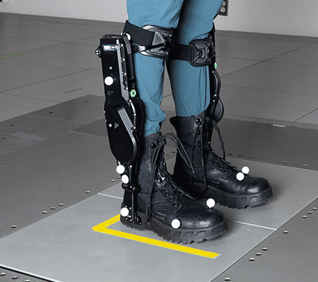 To Help Recover Balance, Robotic Exoskeletons Have to be Faster Than Human Reflexes; "GIF of robotic ankle exoskeleton"
