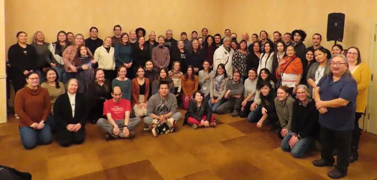 "https://www.colorado.edu/today/2023/04/11/rising-temperatures-affect-alaskan-rivers-effects-ripple-through-indigenous-communities; Group photo from Arctic Rivers Summit held in Anchorage in December of 2022. (Credit: Keith Musselman) "
