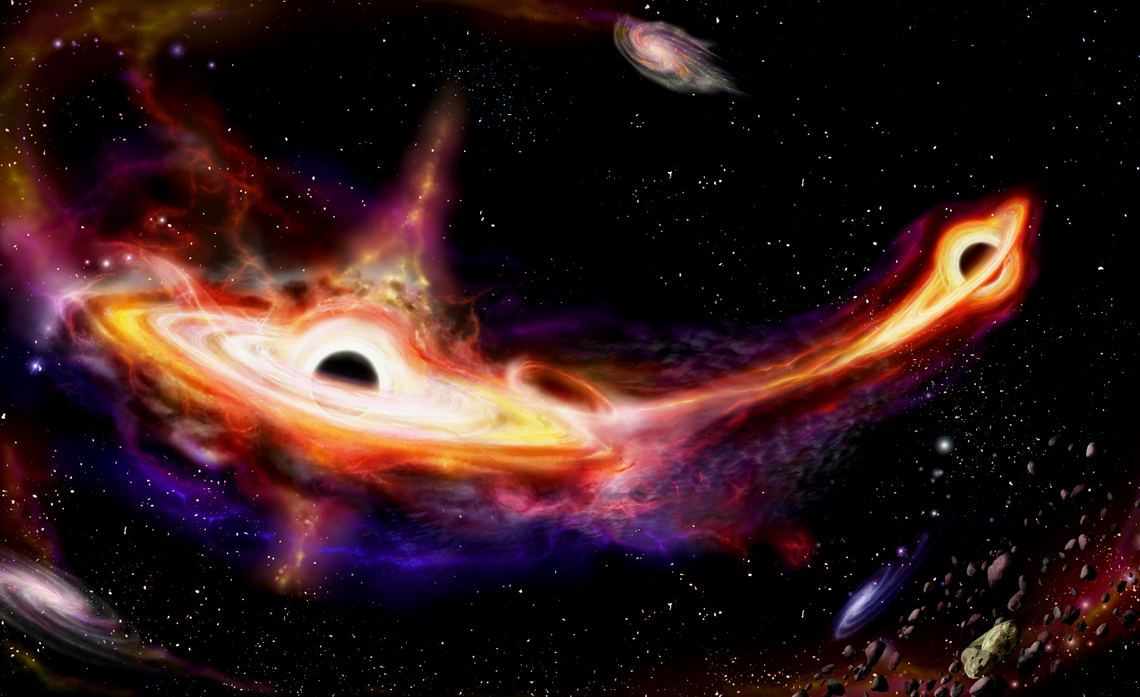 Setting the Table for a Pair of Hungry Black Holes
