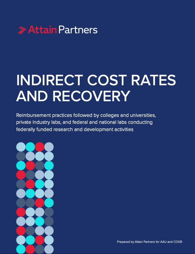 AAU and COGR Indirect Cost Rates and Recovery Report Cover