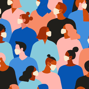 People in masks