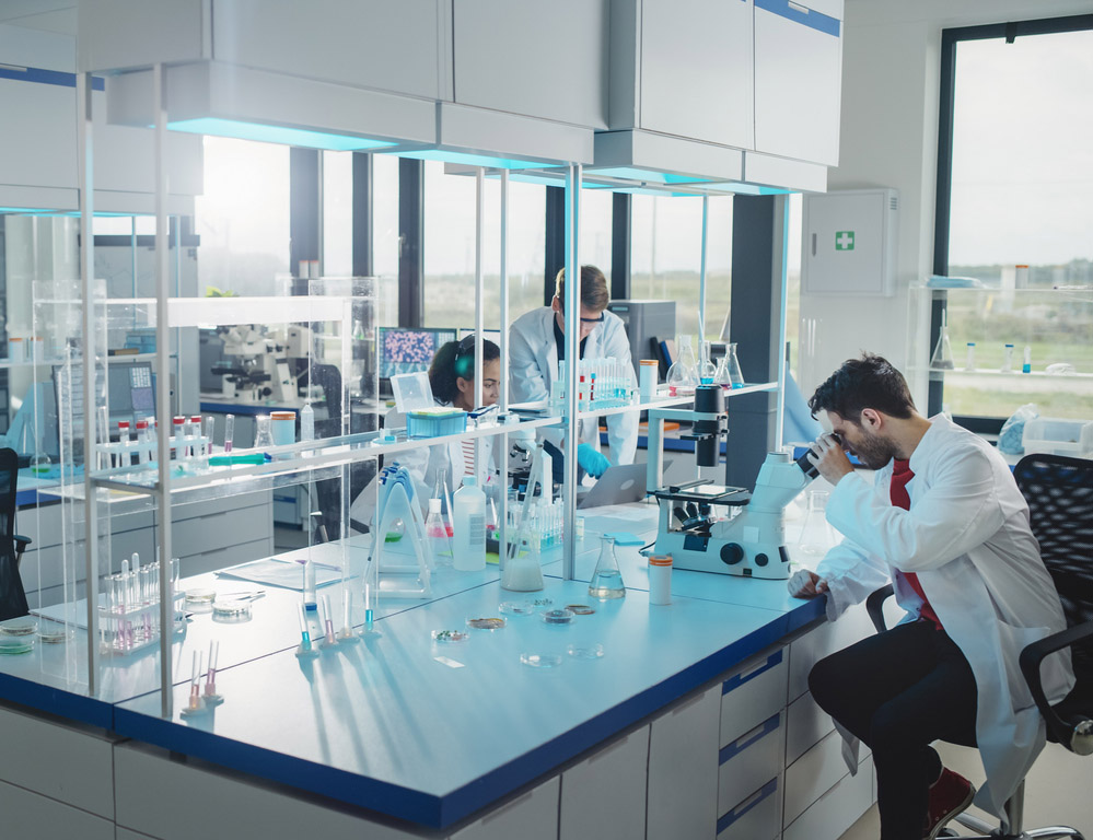 Group of scientists working in a lab