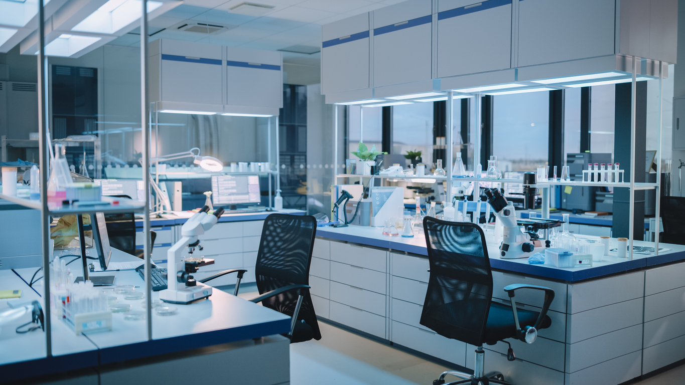 State-of-the-art biology research lab