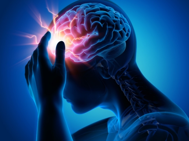 illustration of a migraine pain