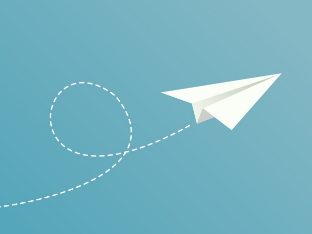 Illustration of a paper airplane